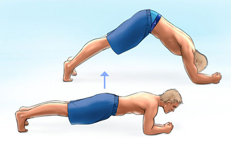 انجام حرکت butt-up کمک‌کننده به شش تکه شدن عضلات شکم یا سیکس پک